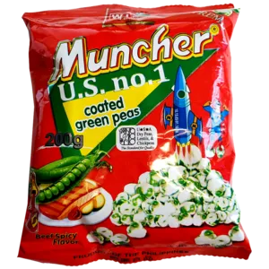 W.L Muncher kuorrutetut vihreät herneet naudanlihan mausteisella maulla 200 g.