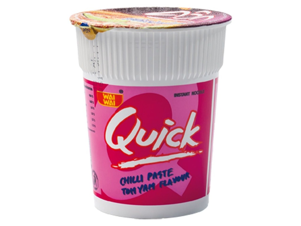 [1726] WAI WAI  Chilli Paste Tom Yum Flavour Noodle (Cup) 60g.