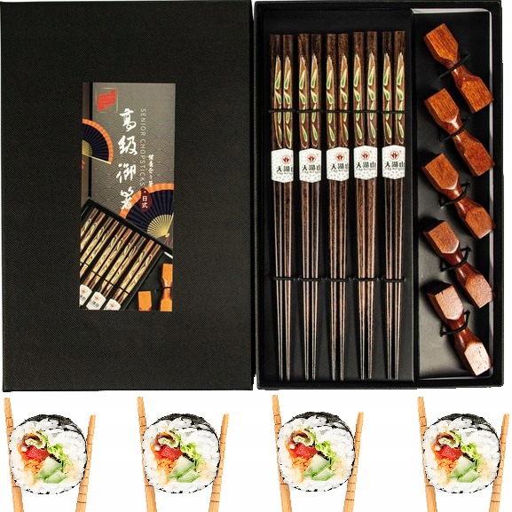 [1945] Wooden Chopstick Set 5x