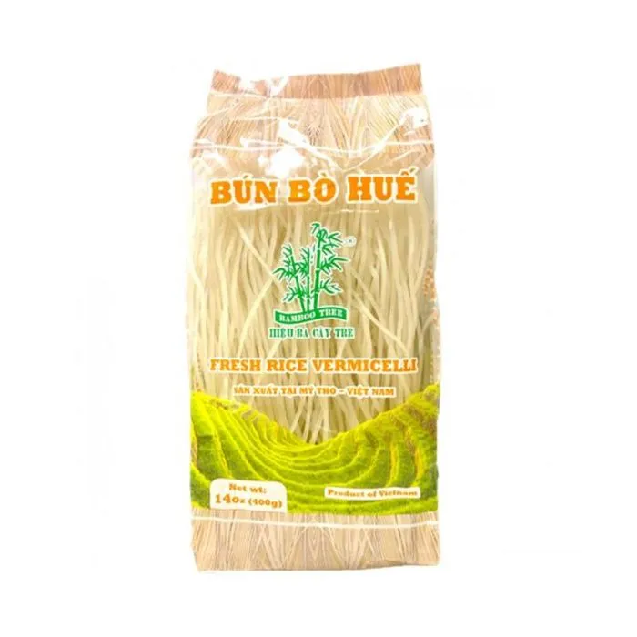 Bamboo Tree Rice Vermicelli-Bún Bò Huế 400g Vietnamese Fresh Rice Vermicelli Noodle