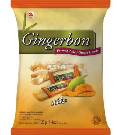 [63353] AGEL Ginger With Mango Candy 125g.