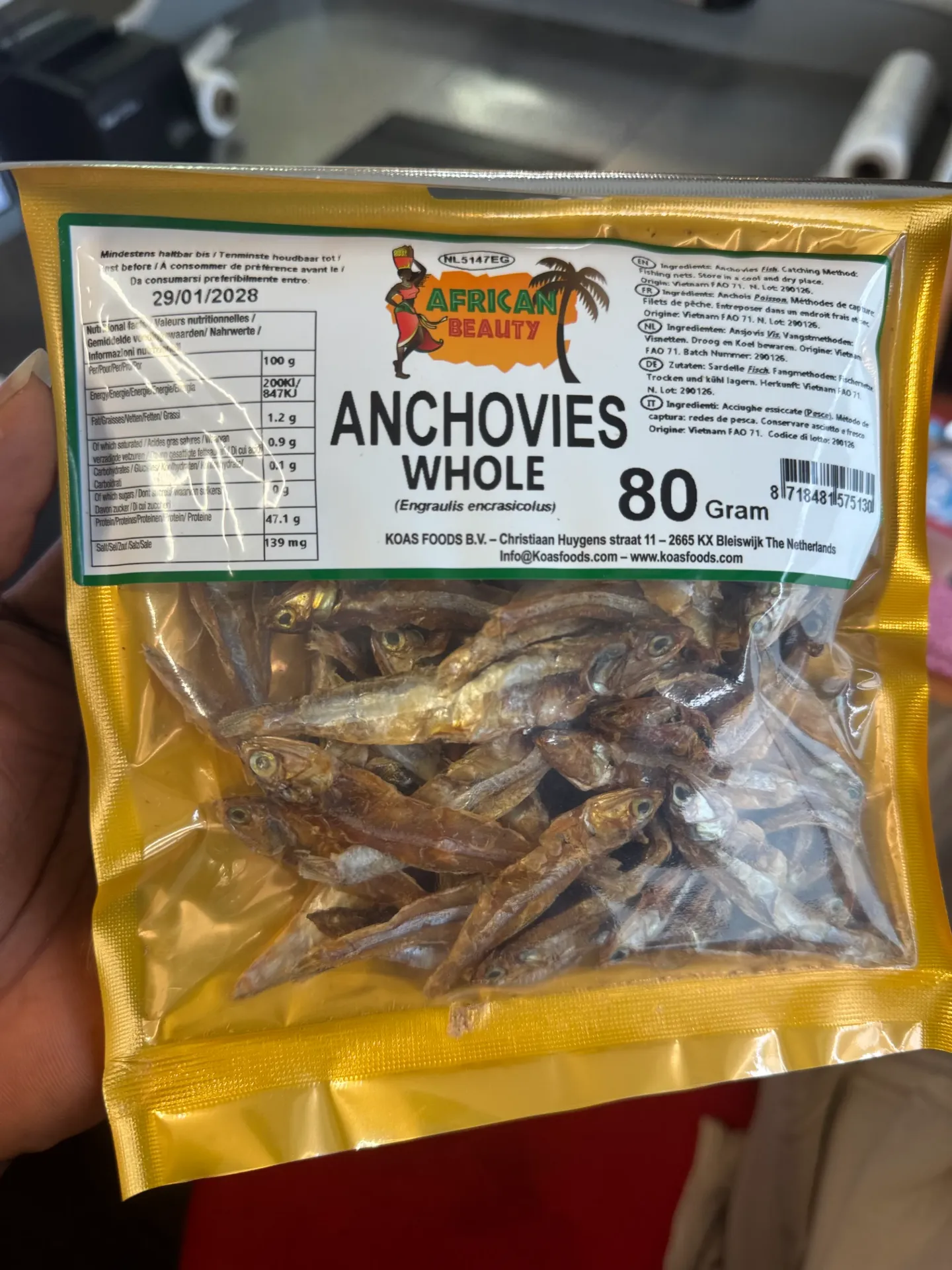 [ANC004] AFRICAN BEAUTY Anchovies Whole 80g